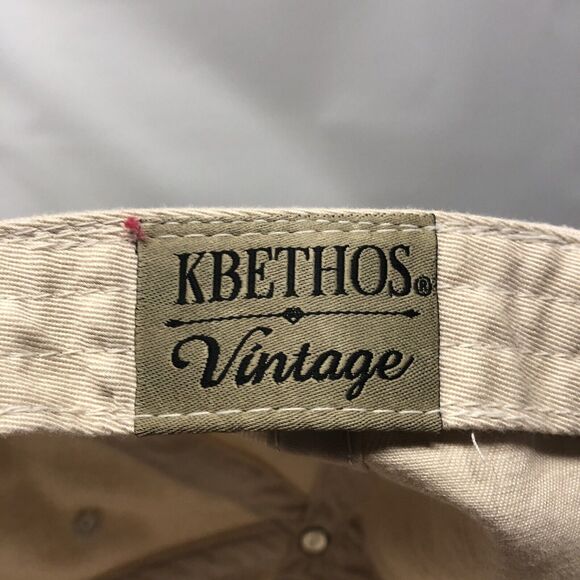 Distressed Smiley Face Dad Hat Tan Embroidered Baseball Cap Happy Face Kbethos - Picture 11 of 11